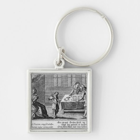 Leute, die Backgammon spielen Schlüsselanhänger (Vorne)