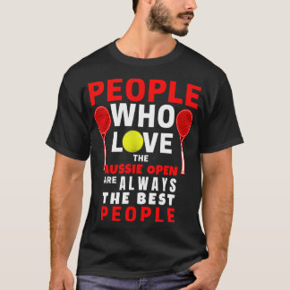 Leute, die die australische Aussie Open Tennis Lie T-Shirt