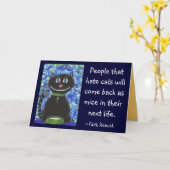 Leute, die hassen Katzen… - Grußkarte Karte (Gelbe Blume)