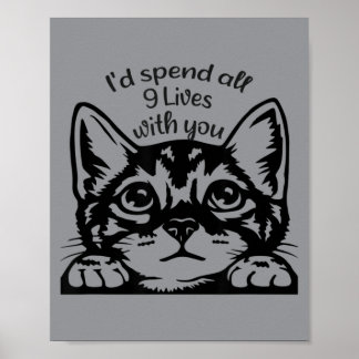 Leute die Katzen lieben Geschenk Süßes Kätzchen 9 Poster