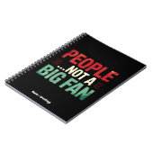 Leute, die kein großer Lüfter sind, stellen ein lu Notizblock (Linke Seite)