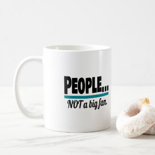Leute, die kein großer Lüfter vorstellen Kaffeetasse