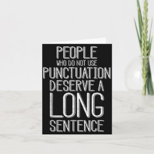 Leute, die keine lustige Grammatik-Punktuation ver Karte