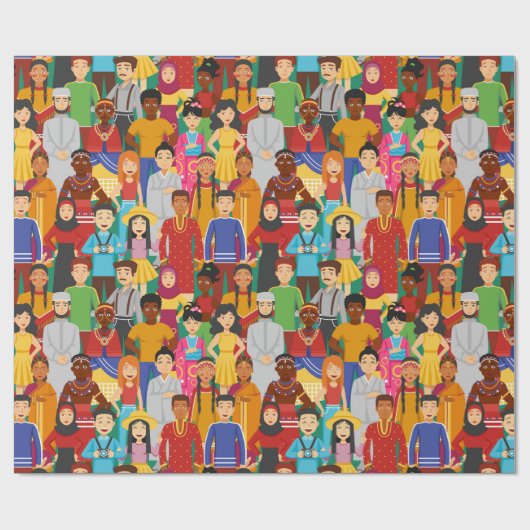 Leute, die Papier schreiben Geschenkpapier (Flach)