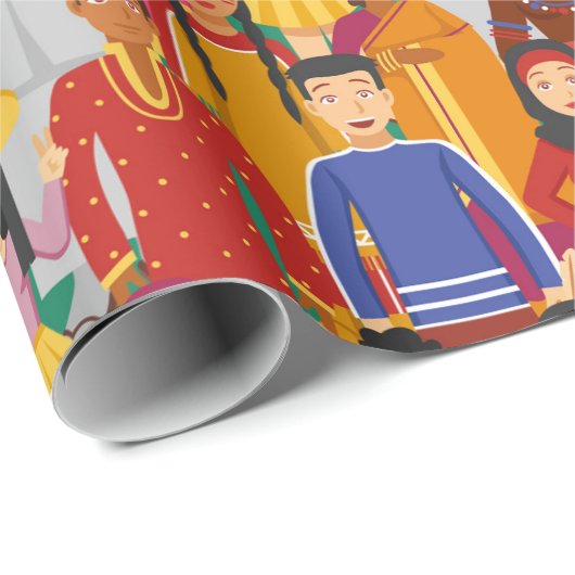 Leute, die Papier schreiben Geschenkpapier (Rolleneckpunkt)