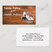 Leute, die über Podcast sprechen | Holz Visitenkarte (Vorne/Hinten)