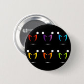 Leute, die zusammen Einheit zeigen Button (Vorne & Hinten)