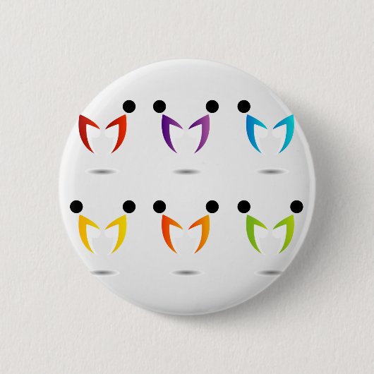 Leute, die zusammen Einheit zeigen Button (Vorderseite)