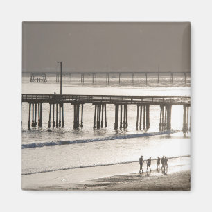 Leute essen am Strand von Avila Magnet