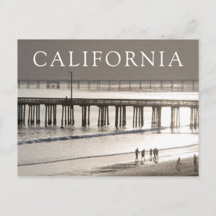 Leute essen Avila Beach Postkarte