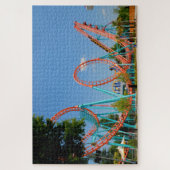 Leute fahren Roller Untersetzer Hintergrund Puzzle (Vertikal)