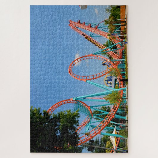 Leute fahren Roller Untersetzer Hintergrund Puzzle (Vertikal)