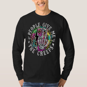 Leute geben mir die Creeps Skelett Hand Horror Hal T-Shirt