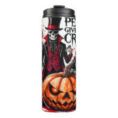 Leute geben mir die Creeps spunksüchtig Halloween Thermosbecher (Vorderseite)