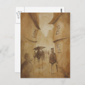 Leute gingen so postkarte (Vorne/Hinten)