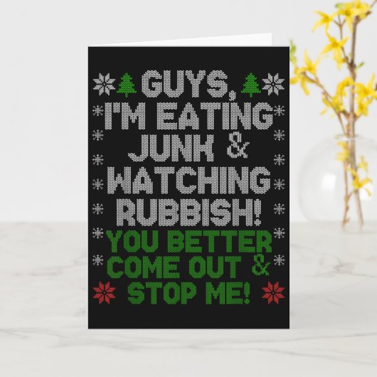 Leute, ich esse Müll und schaue mir Schund an!  Karte (Gelbe Blume)