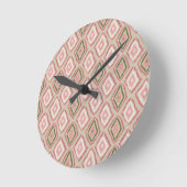 Leute, Ikat-Muster Runde Wanduhr (Winkel)