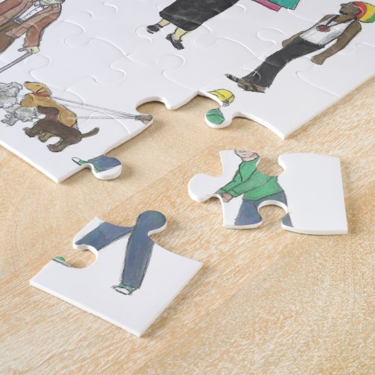 Leute im New Yorker Kunstpuzzle des NYC Puzzle (Seite)