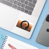 Leute mit farbigem (POC) Stolz Aufkleber (Laptop mit iPhone)
