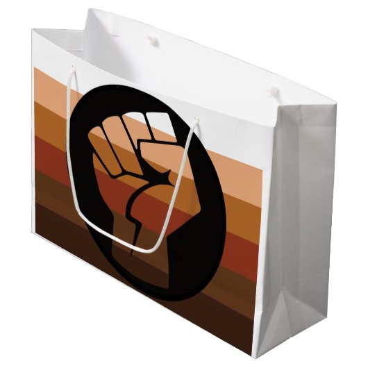 Leute mit farbigem (POC) Stolz Große Geschenktüte (Vorderseite Schrägansicht)
