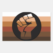 Leute mit farbigem (POC) Stolz Rechteckiger Aufkleber (Vorderseite)