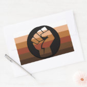 Leute mit farbigem (POC) Stolz Rechteckiger Aufkleber (Umschlag)