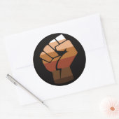 Leute mit farbigem (POC) Stolz Runder Aufkleber (Umschlag)