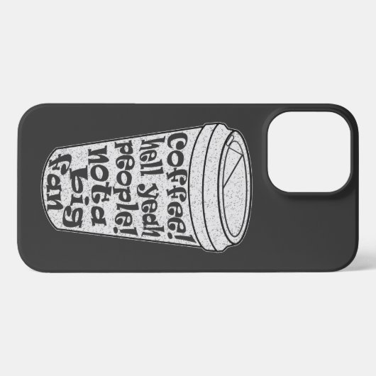 Leute nicht ein großer Fan Introvertierte Kaffee L iPhone Hülle (Rückseite (Horizontal))