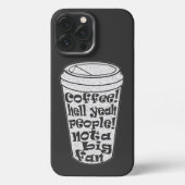 Leute nicht ein großer Fan Introvertierte Kaffee L iPhone Hülle (Rückseite)