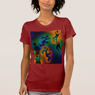 Leute-Party - dunkle Benommenheit - rotes Shirt