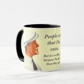 Leute sagen, dass ich - lustiges Retro nichtig bin Tasse (Vorderseite Links)