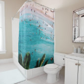 Leute schwimmen am Strand Duschvorhang (Beispiel)