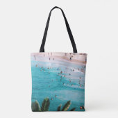 Leute schwimmen am Strand Tasche (Rückseite)