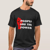 "Leute sind der Power" mit der zusammengepreßten T-Shirt (Vorderseite)
