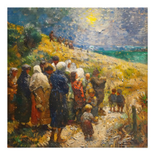 Leute Sonnentag Neo-Impressionismus Fotodruck