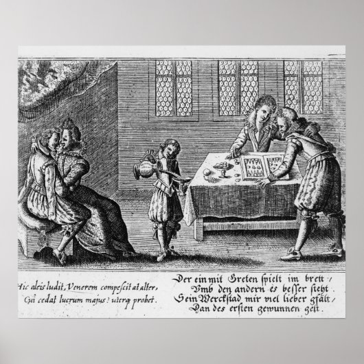 Leute spielen Backgammon Poster (Vorne)