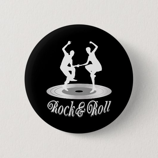 Leute tanzen Rock and Roll Button (Vorderseite)