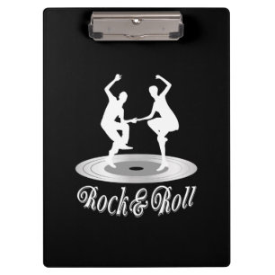 Leute tanzen Rock and Roll Klemmbrett