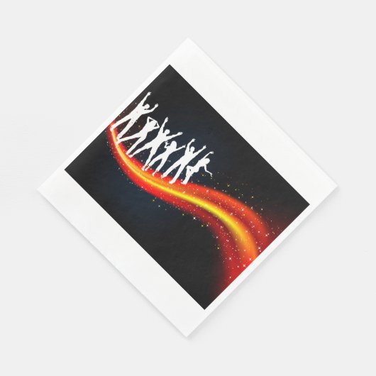 Leute tanzen Silhouetten Papier Napkins Serviette (Ecke)