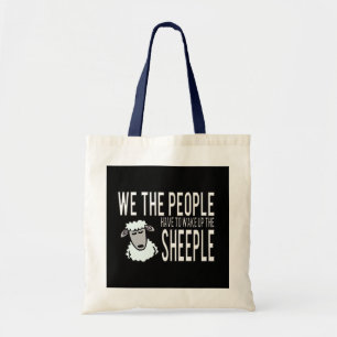 Leute und Sheeple - politischer Humor Tragetasche