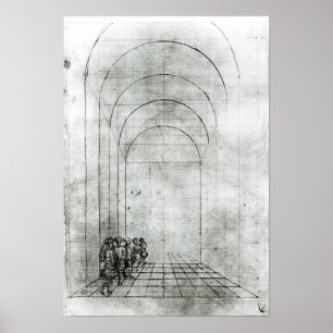 Leute unter einem Bogen Poster