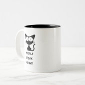 Leute verrückte Meowa Zweifarbige Tasse (Vorderseite Links)