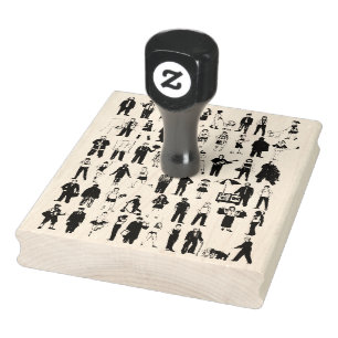 Leute von NYC New York City Bürger Rubber Briefmar Gummistempel