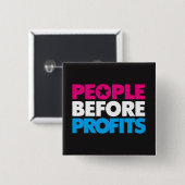 Leute vor Gewinn-Knopf Button (Vorne & Hinten)