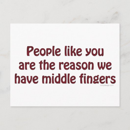 Leute wie du Fingers Postkarte (Vorderseite)