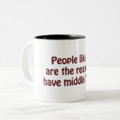 Leute wie du Fingers Zweifarbige Tasse (Vorderseite Links)