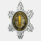 Leutnant 2LT  Schneeflocken Zinn-Ornament (Rechts)