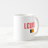 LEUVEN Belgien Flag Kaffeetasse (VorderseiteRechts)