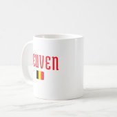 LEUVEN Belgien Flag Kaffeetasse (Vorderseite Links)