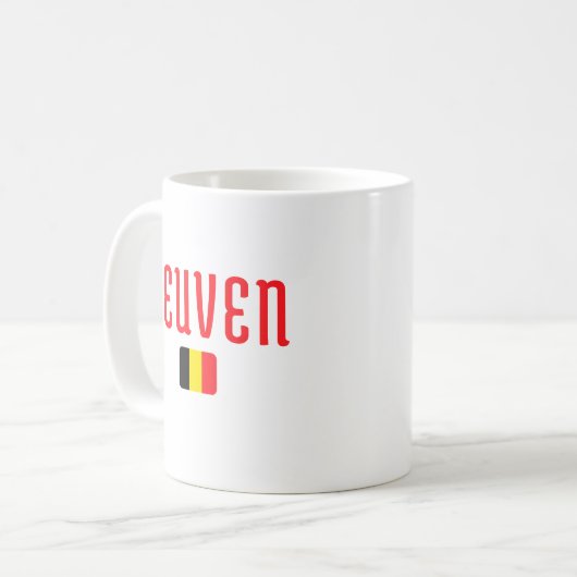 LEUVEN Belgien Flag Kaffeetasse (Vorderseite Links)